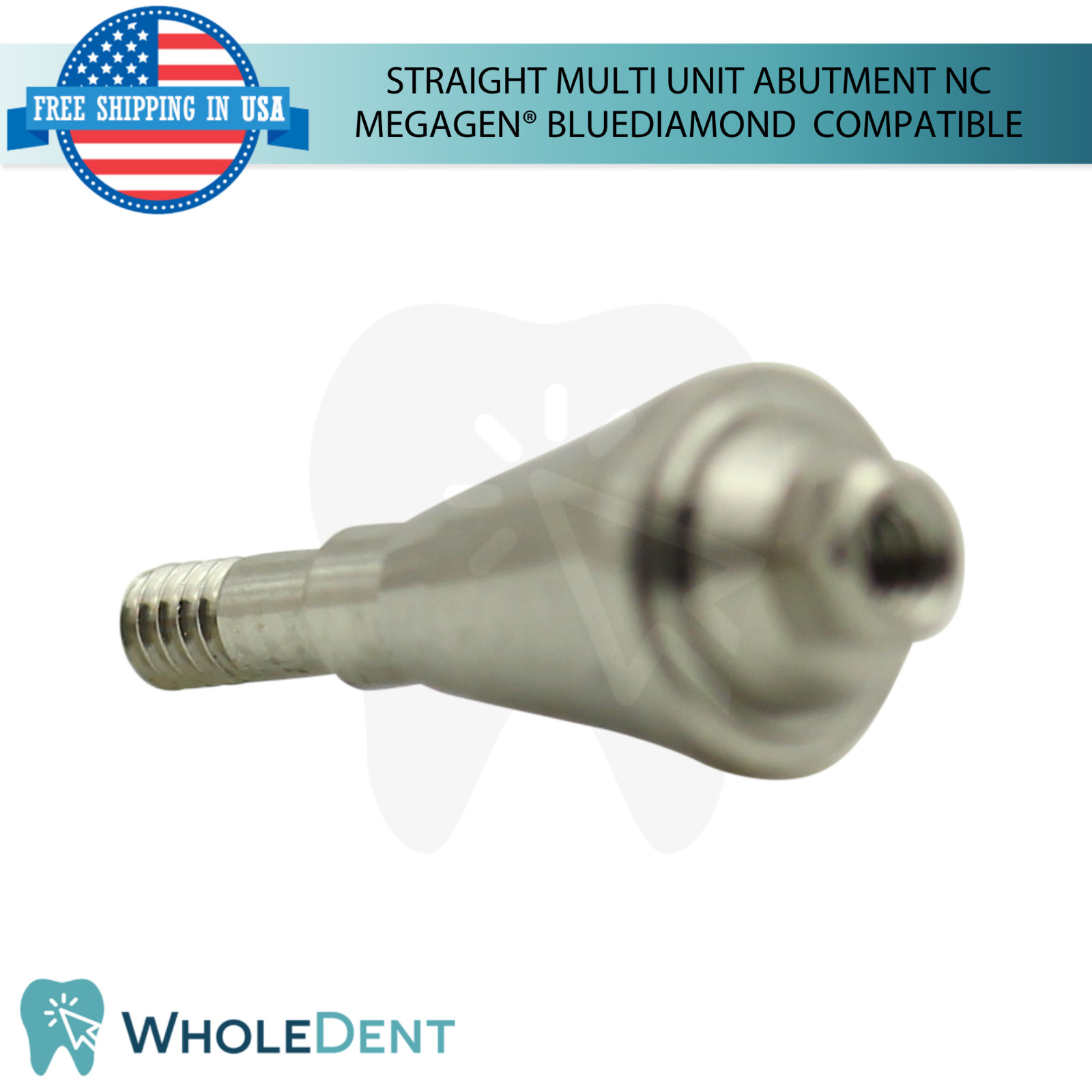 10x Straight Multi Unit Prosthetic Ø4.8mm NC Megagen® BlueDiamond Compatible