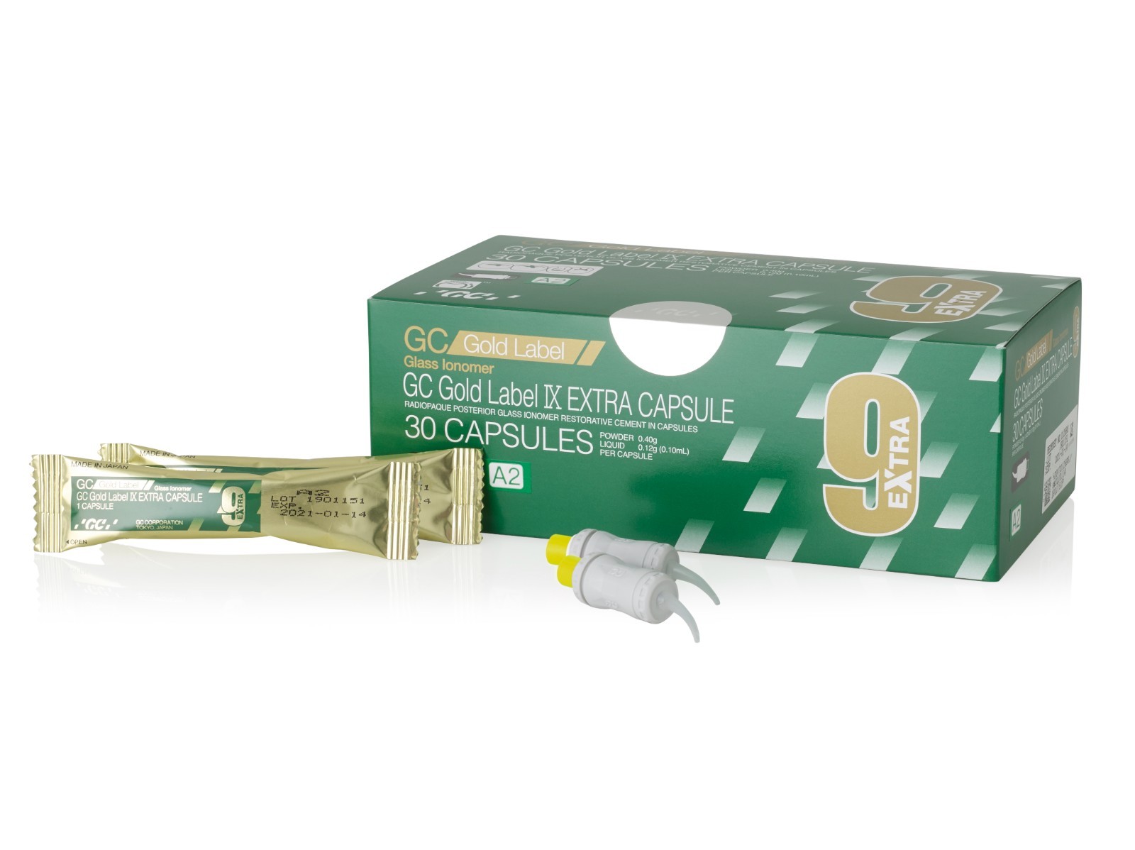 GC FUJI 9 GP EXTRA GIC Cement Posterior Dental Restorative 30 Caps Pack.