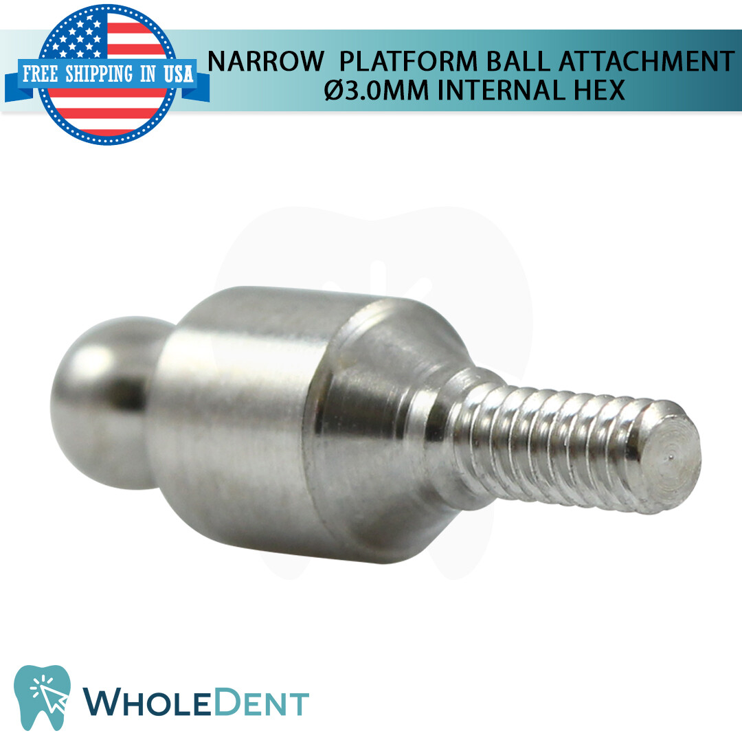 X1 Narrow Ball Overdenture Attachment Abutment 3 Insert Silicone Caps Set