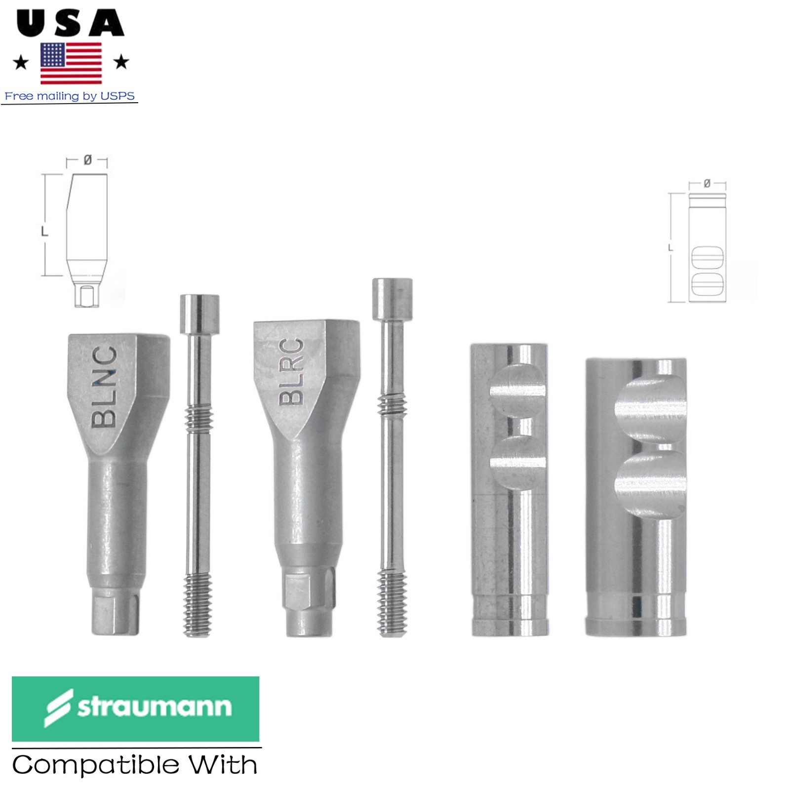 US Straumann B0ne Level NC/RC Healing Abutment Scanbody Analog Impression Coping