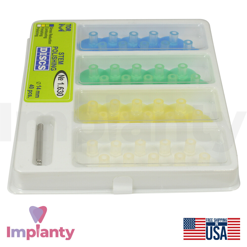 TOR VM Stem Polishing and Finishing Discs Ø14mm 40 pcs Dental Set