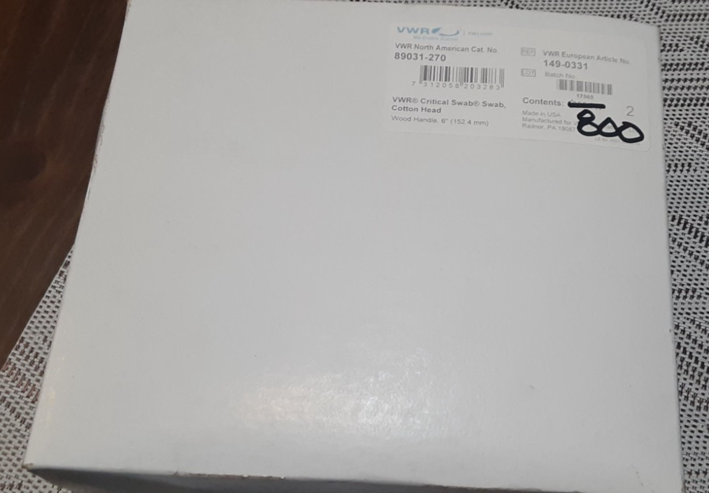 6″ Inch Disposable Cotton Tipped Applicators (800)(8 sealed pks/100)89031-270