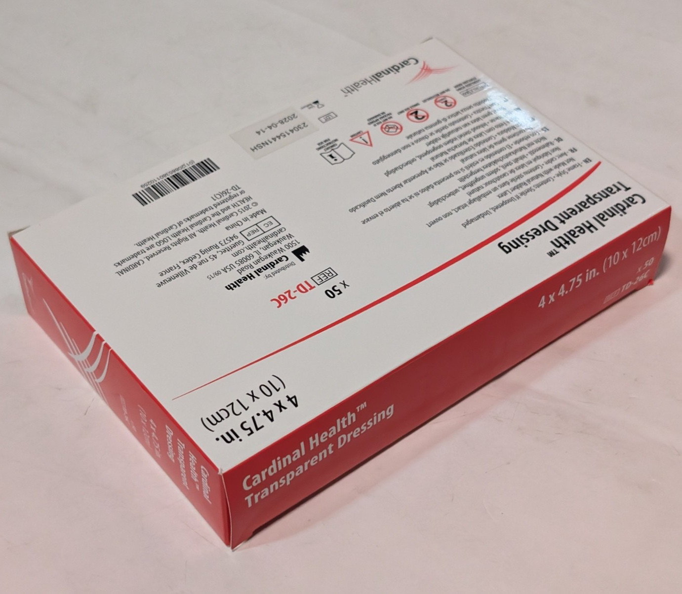 Lot of 50 Cardinal Health TD-26C Transparent Dressings 4″ x 4.75″ 50 Count Each