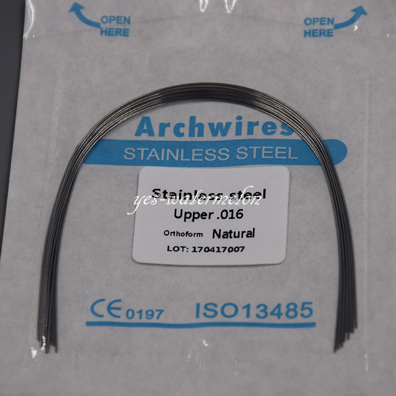 50 Packs Dental Orthodontic Arch Wire Stainless Steel Round Wires Natural 500x