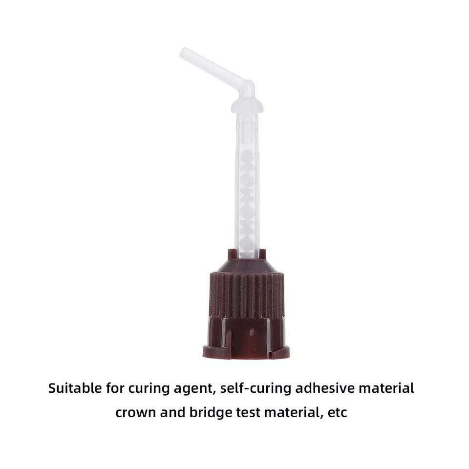50 Pcs/Pack Dental Intraoral Tubes Nozzle Silicone Rubber Mixing Tips Impression