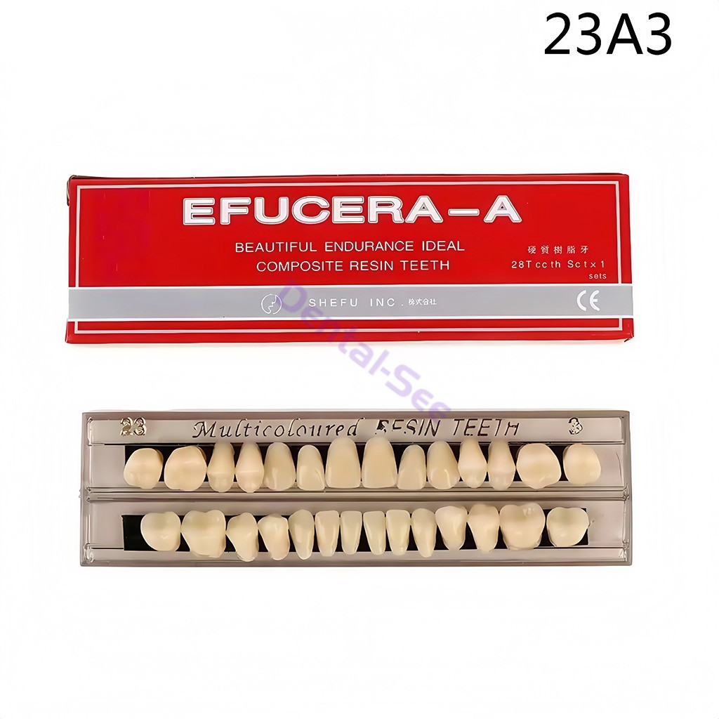 56Pcs Dental Acrylic Resin Full Set Teeth Upper Lower Shade #22 #23 A2 A3