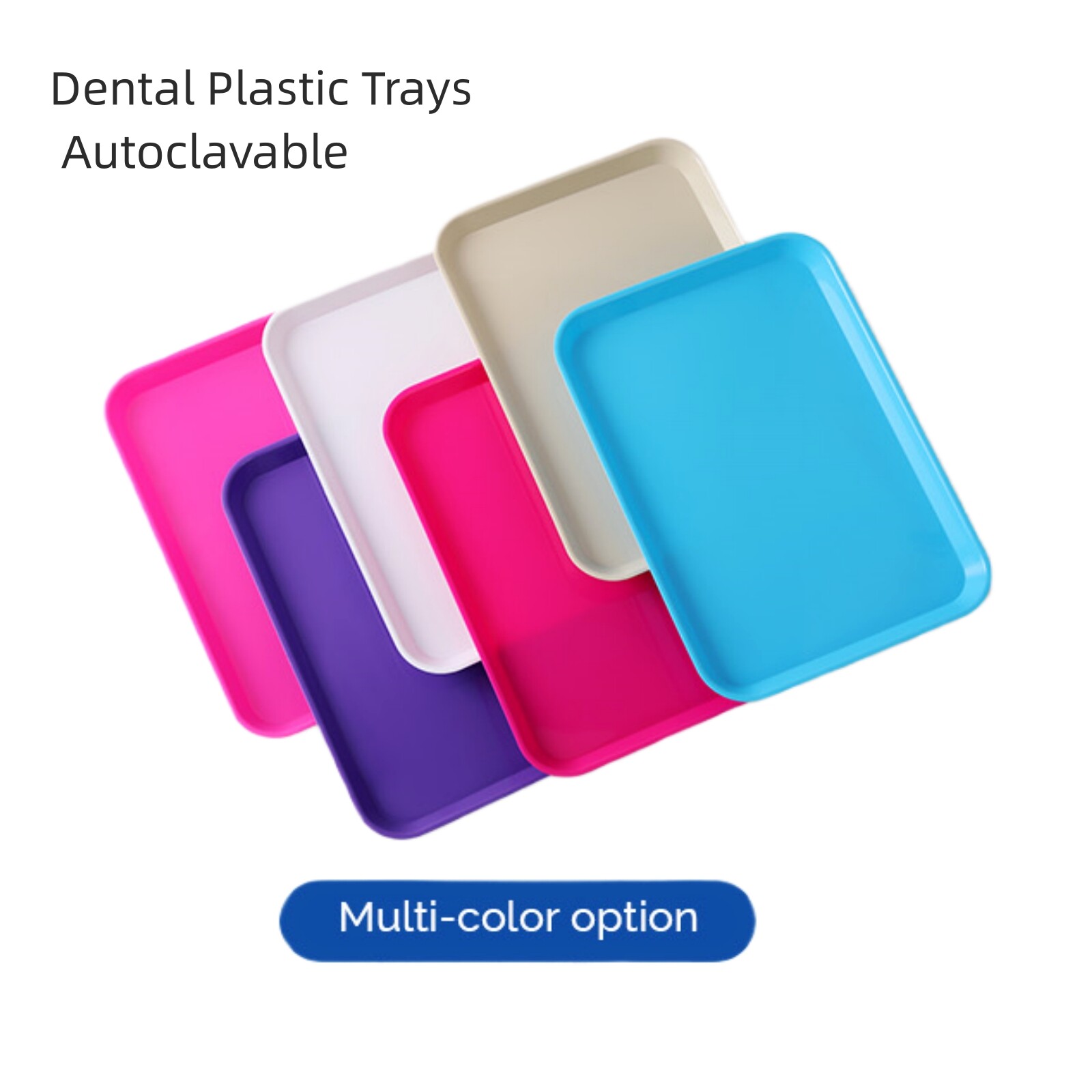Dental Autoclavable Trays Plastic Instrument Set Up Flat Tray Size B 13.25×9.75″