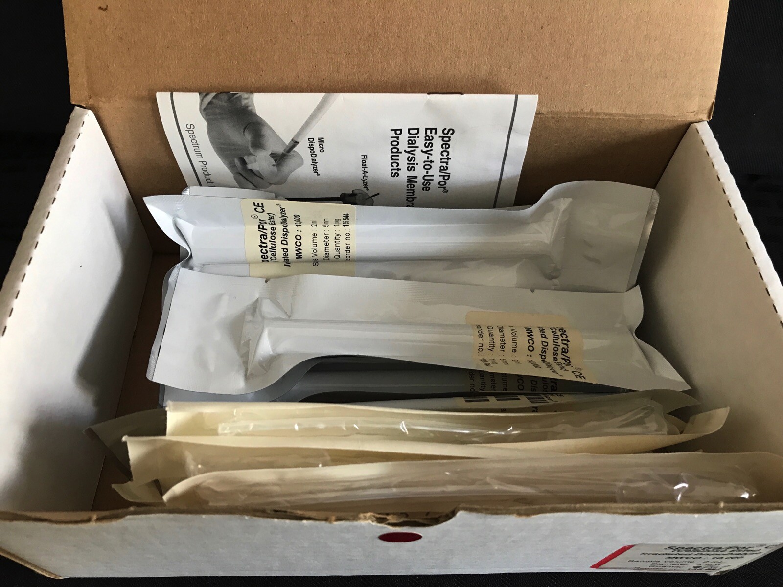(7) SPECTRUM 2mL Spectra Por Irradiated DispoDialyzer w/ CE Membrane MWCO 10000
