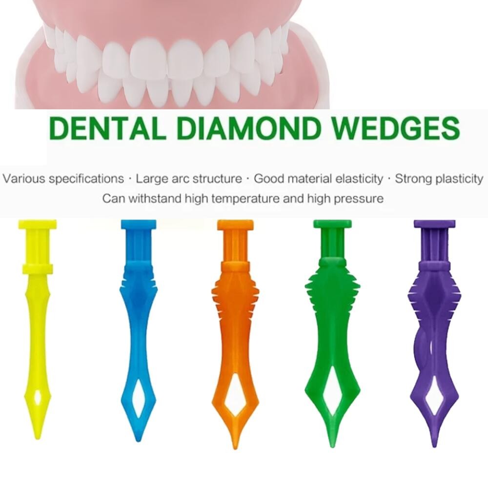 Dental Diamond Wedges Sectional Matrix System Plastic Daptive Interdental Teeth