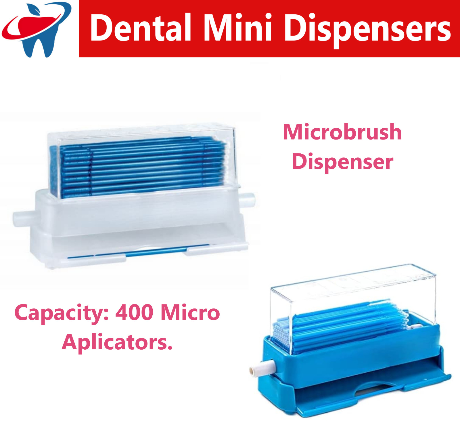 Dental Round Cotton Roll Holder Microbrush Dispenser 2″x 2″ Sponges Organizer