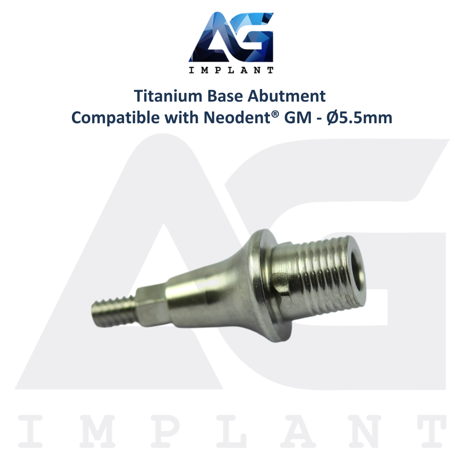 5 Titanium Base Prosthetic Neodent® GM Fixture Compatible Ø5.5mm CAD/CAM