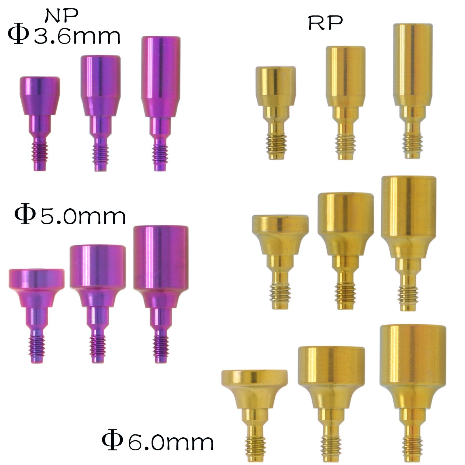 US Nobel Active Nobel Parallel CC Dental Healing Abutment Cap Compatible NP/RP