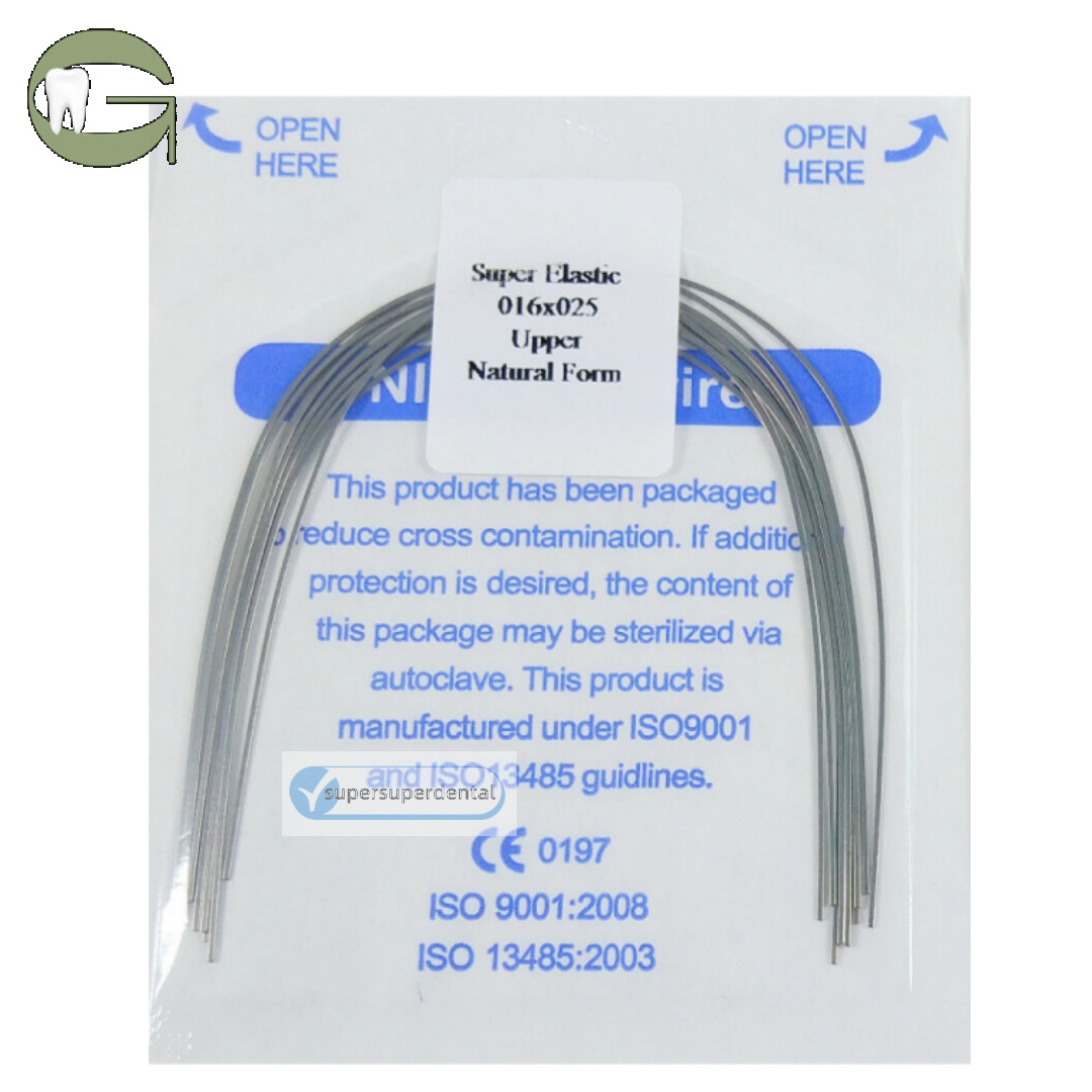 Dental Orthodontic Niti Arch Wire Rectangular Natural Form Super Elastic
