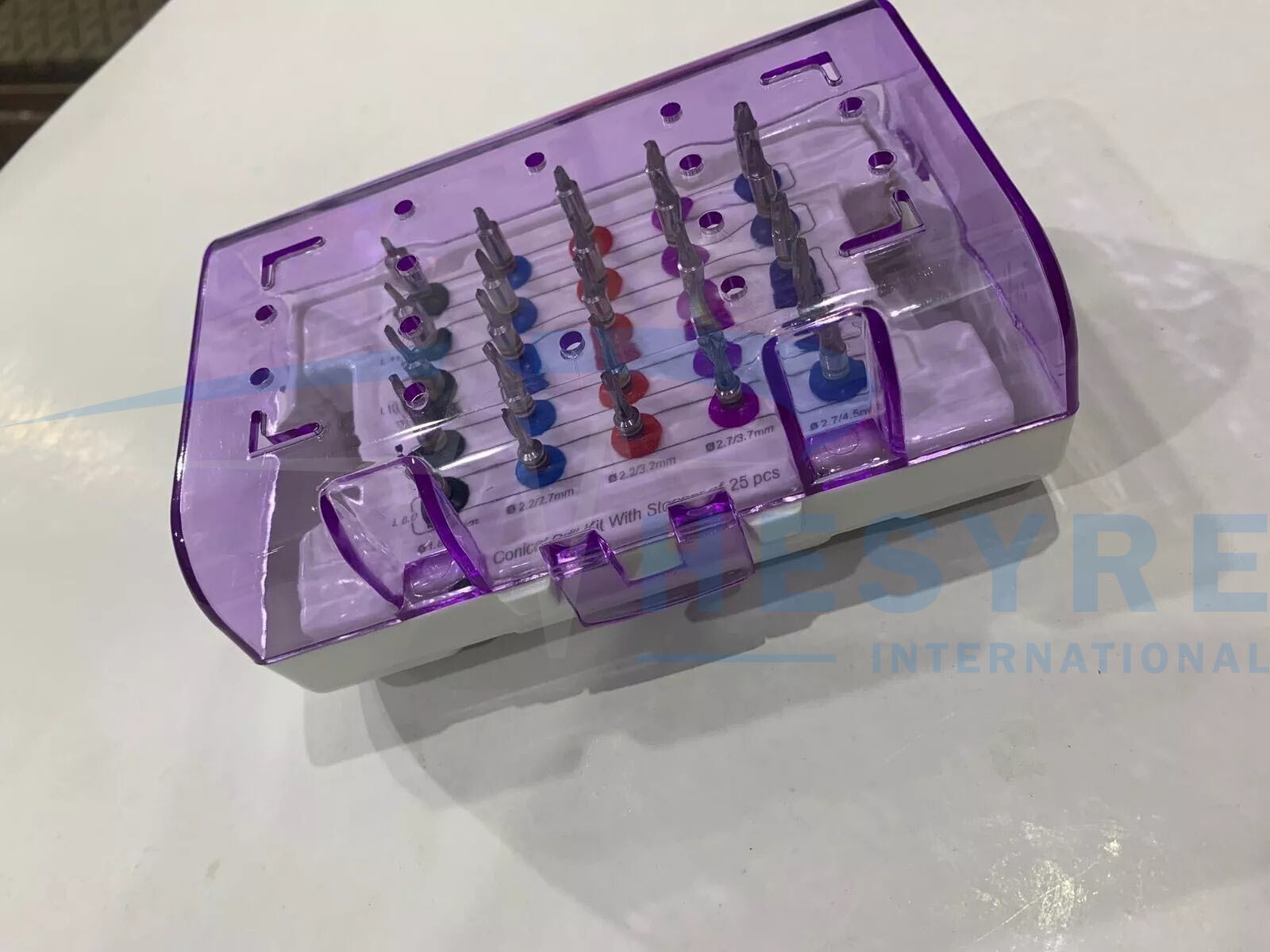 Dental Conical Drills Kit 25pcs Set