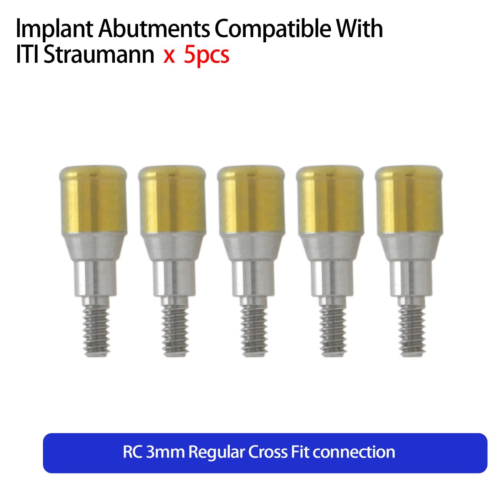 Dental Locator Attachment Abutment NC/RC Fits Straumann ITI 1.0-5.0mm Removable