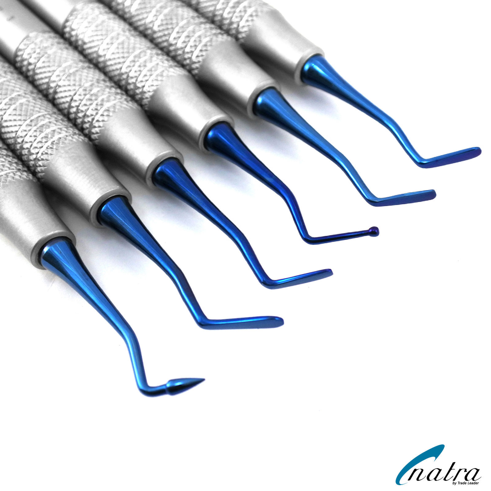6 Composite Dental Filling Instrument Probe Scaler spatula heidman + TRAY NATRA