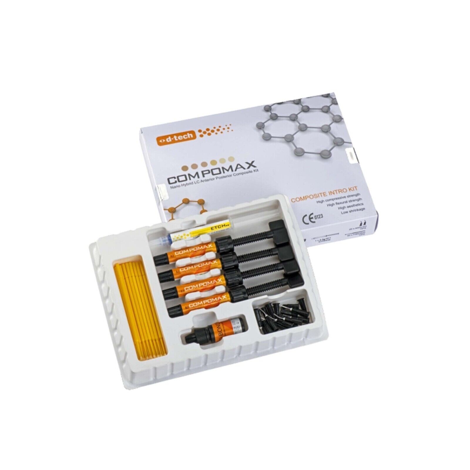 D-Tech Compomax Restorative Nano Hybrid LC Anterior – Posterior Composite Kit