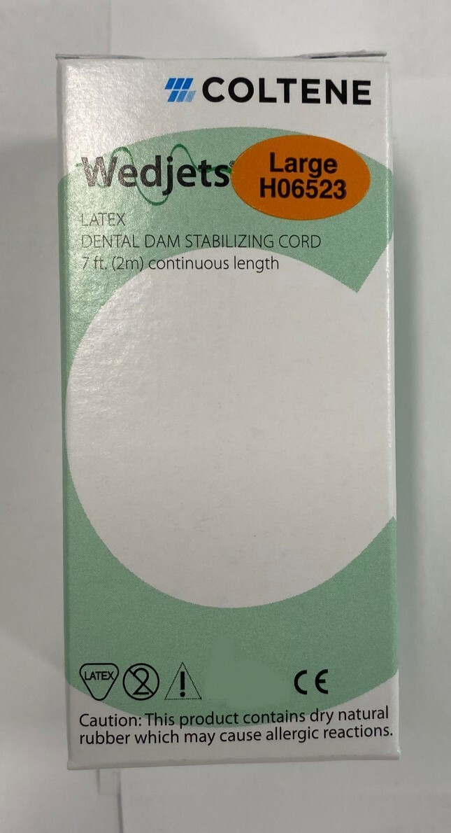 *1-Pack* Coltene Dental Dam Wedjets Stabilizing Latex Cord Large 7 Feet H06523