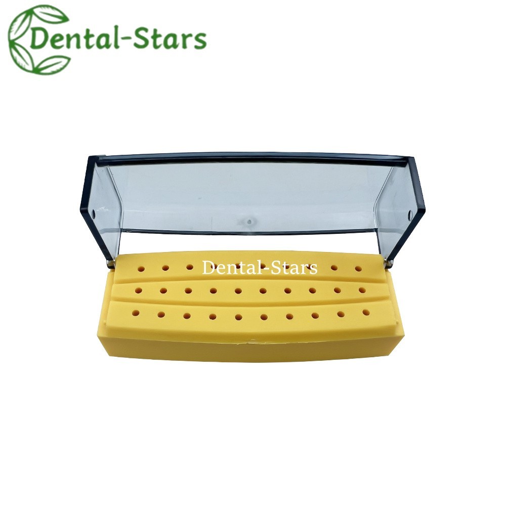 30 Holes Dental Plastic Bur Holder Endo File Block Disinfection Box Autoclave