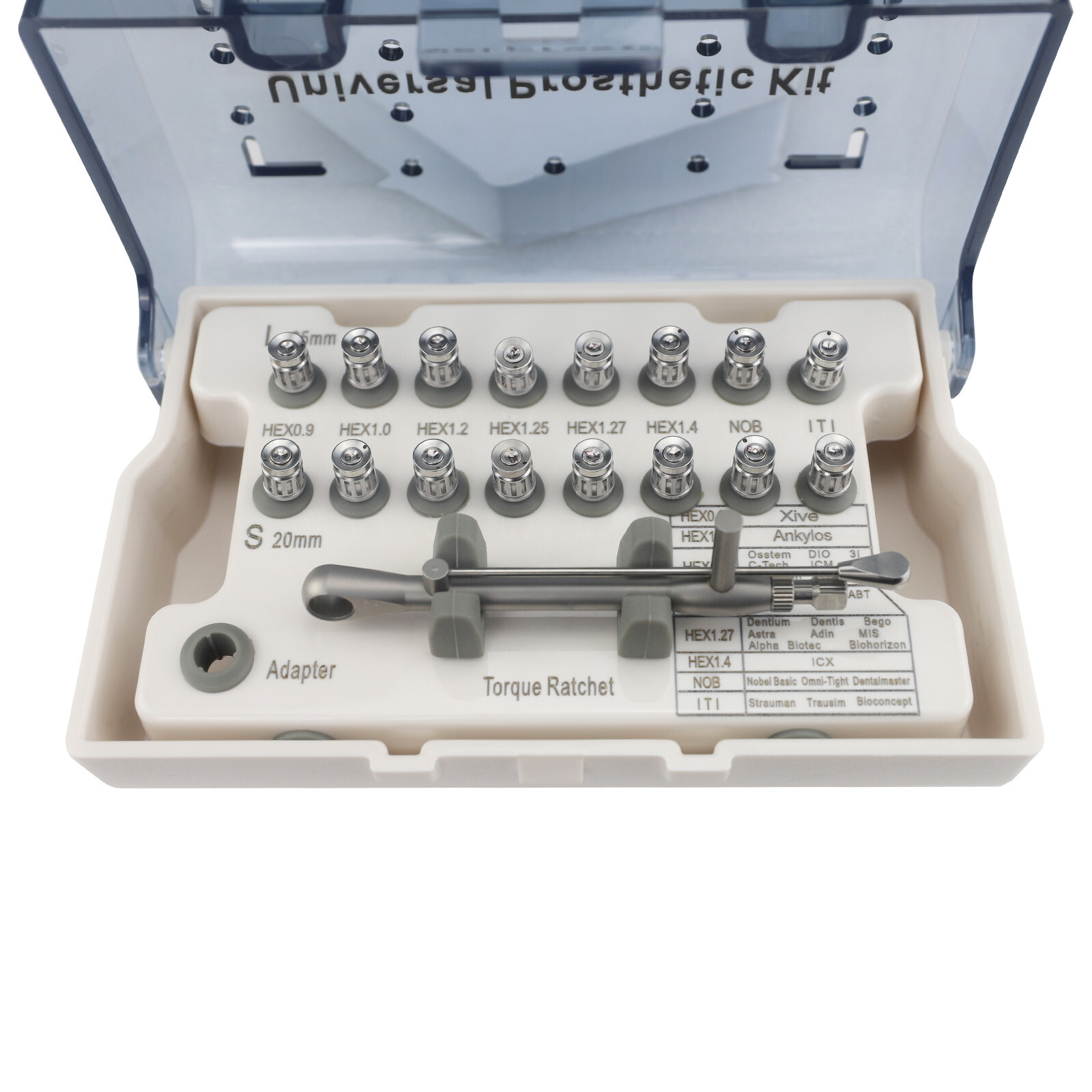 Dental Universal Implant Wrench Screwdrivers Restoration Tool Kit 10-70NCM