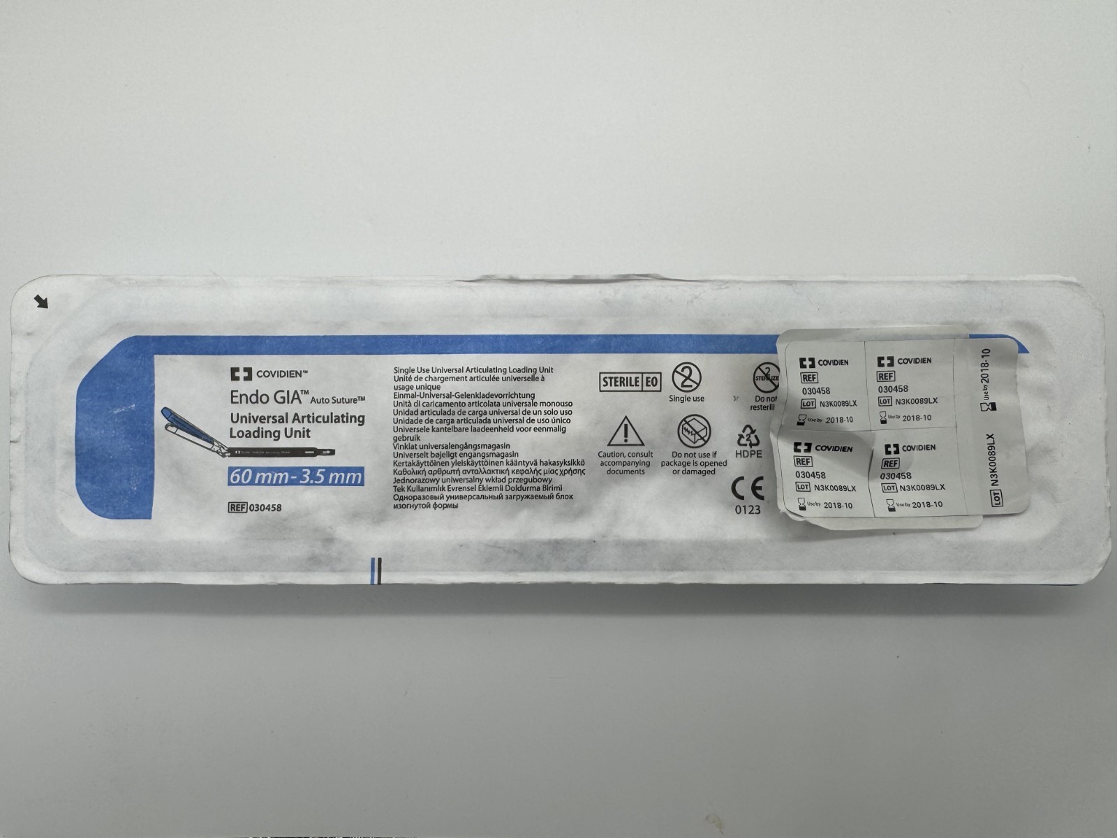 COVIDIEN ENDO GIA 60mm 3.5mm Articulating Loading Unit – REF 030458 — EXPIRED