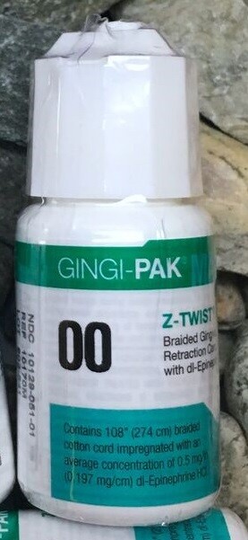 Gingi-Pak Max Z-Twist Dental Gingival Retraction Cord Packing Size 00