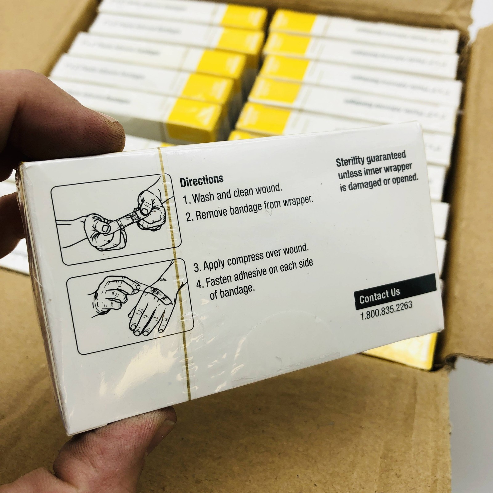 Acme First Aid Only 1-002 Plastic Adhesive Bandages 1in x 3in 60 Boxes of 16pcs