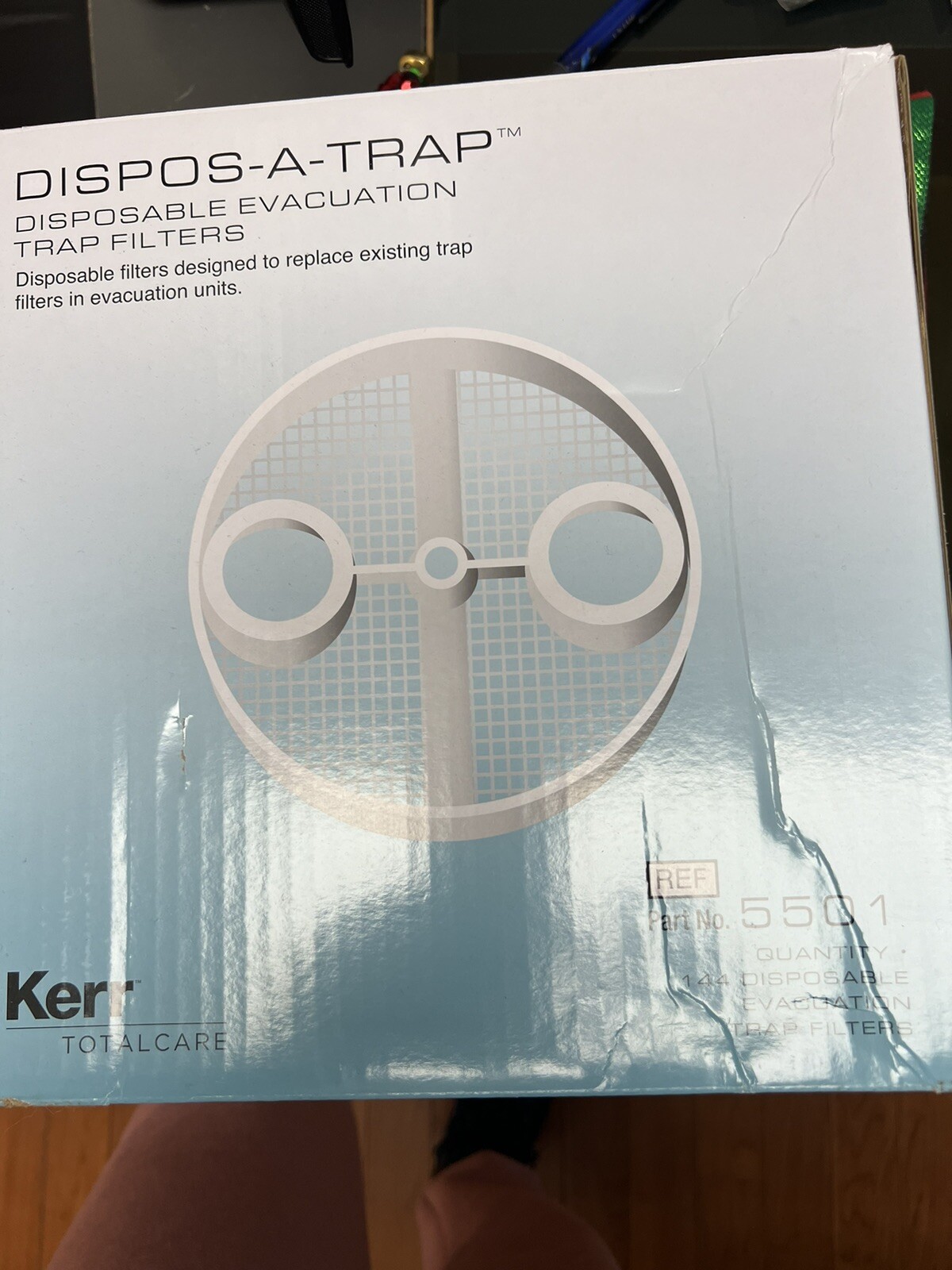 Kerr TotalCare DISPOS-A-TRAP 5501 ADEC DCI FOREST EVACUATION TRAPS 2 1/8″ 144/bx