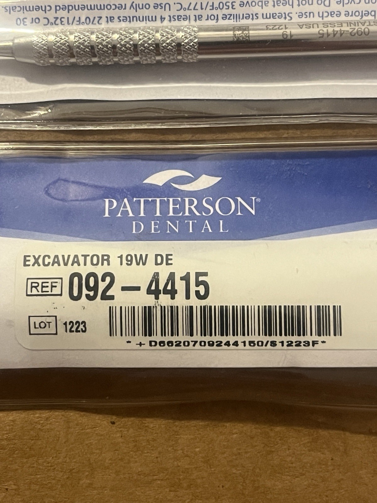 New Dental #19W Excavator Patterson Brand REF 092-4415 Made In USA
