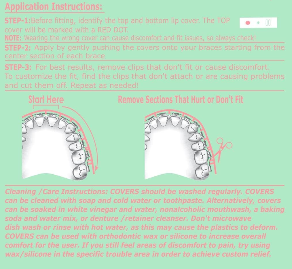 Comfort Cover for Braces, Lip Protector Mouth Guard Cushion Teeth Clear