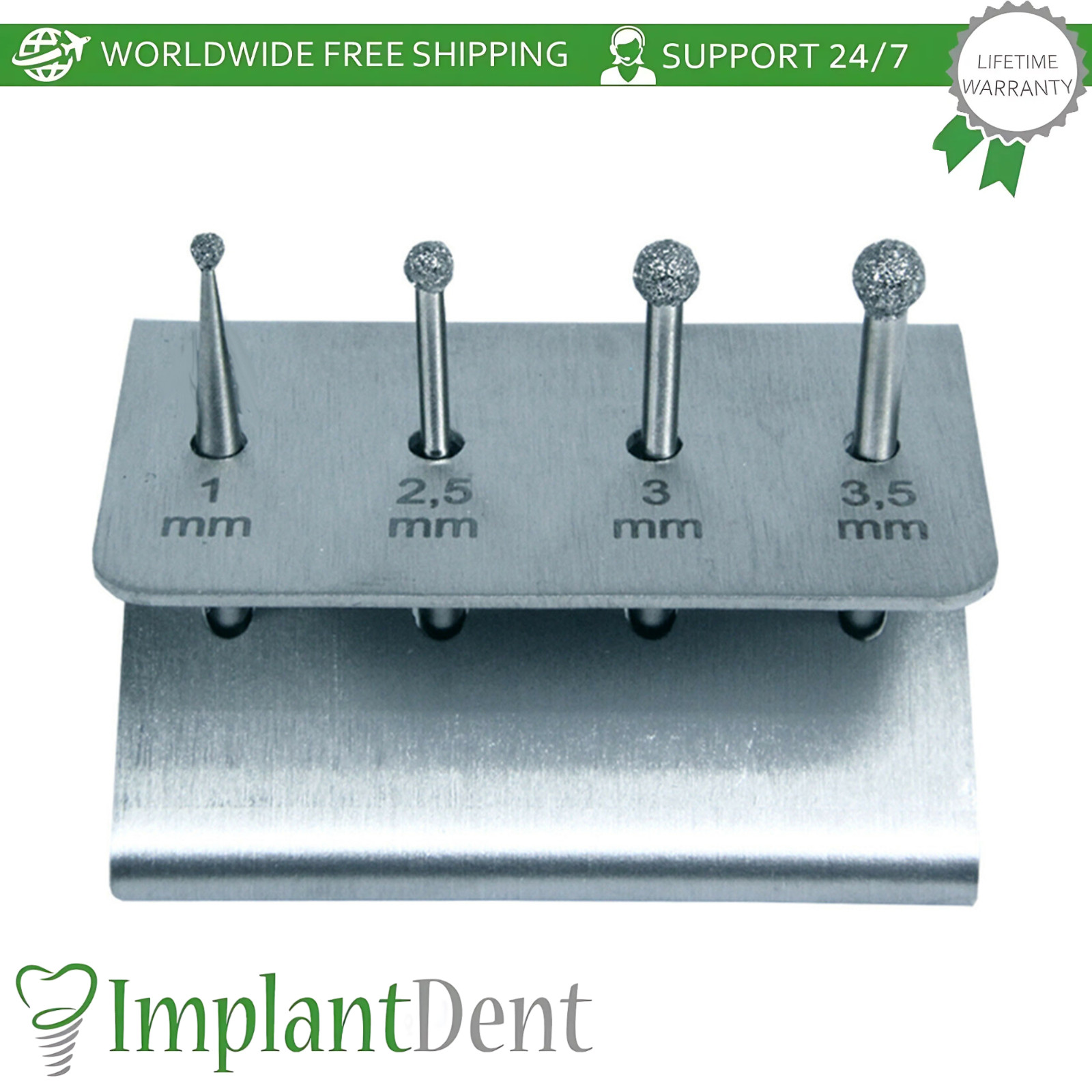 DegranuIation B0NE Dental Burs Kit Stainless Steel Multi-Task Dentistry Tool