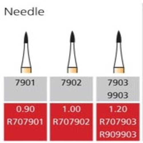 Alpen FG #7901 12 blade Needle T&F bur, 5 pack