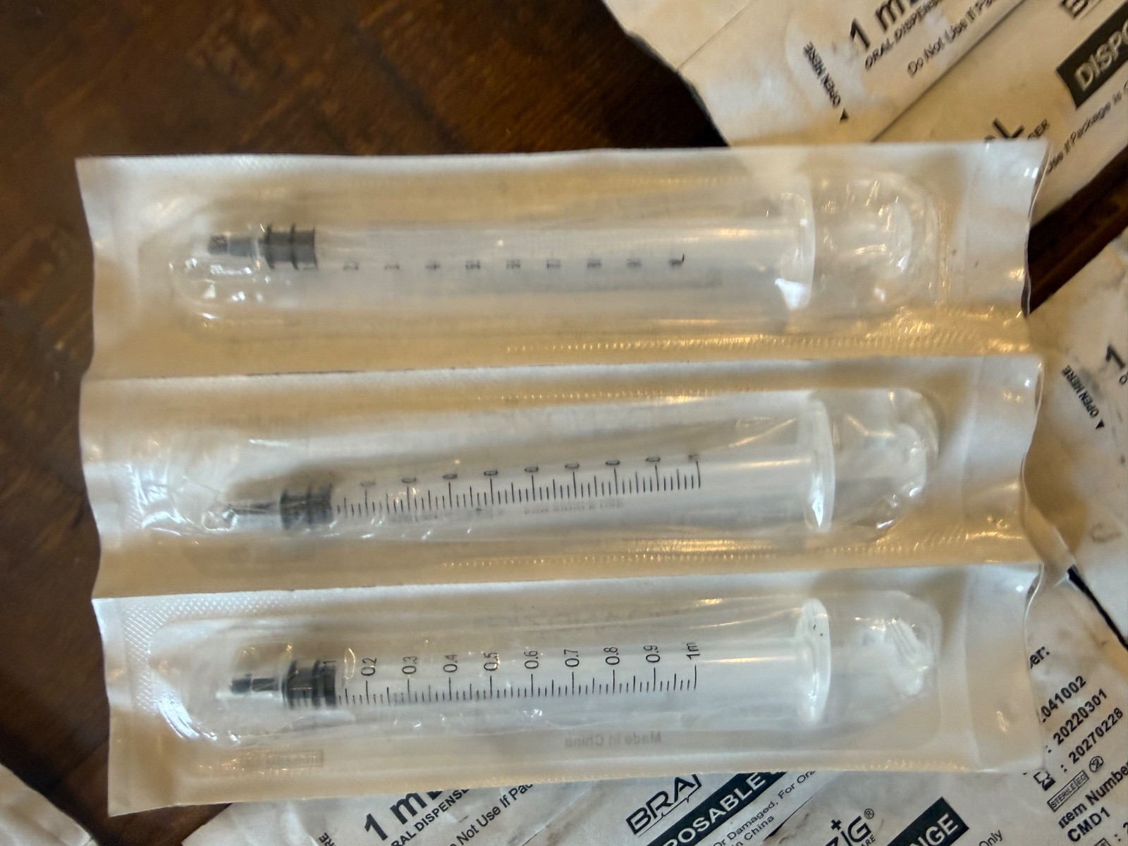 (93) Brandzig 1ml Oral Syringe No Needle, Sterile Individually FREE SHIPPING!