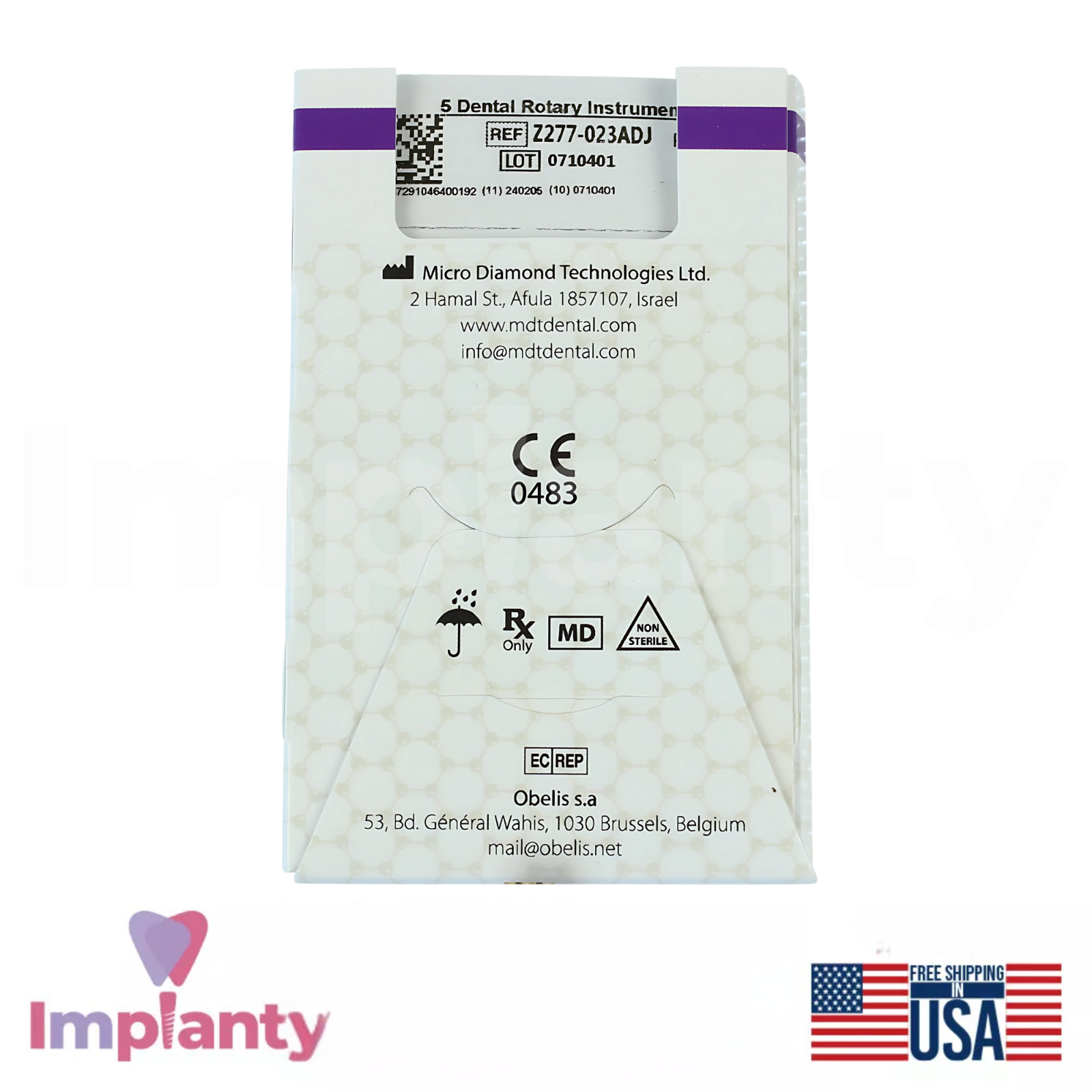 MDT Dental Egg FG ZirconIT ADJ Diamond Burs Z277 Crown Preparation Restorations