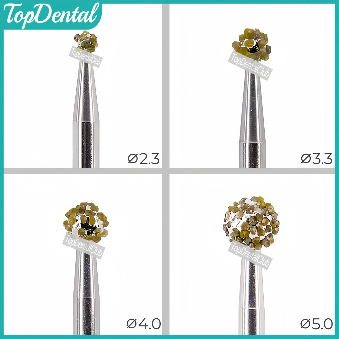 Dental Degranulation Burs Kit Bone Debridement Remove Tissue Debris Remnant Bur