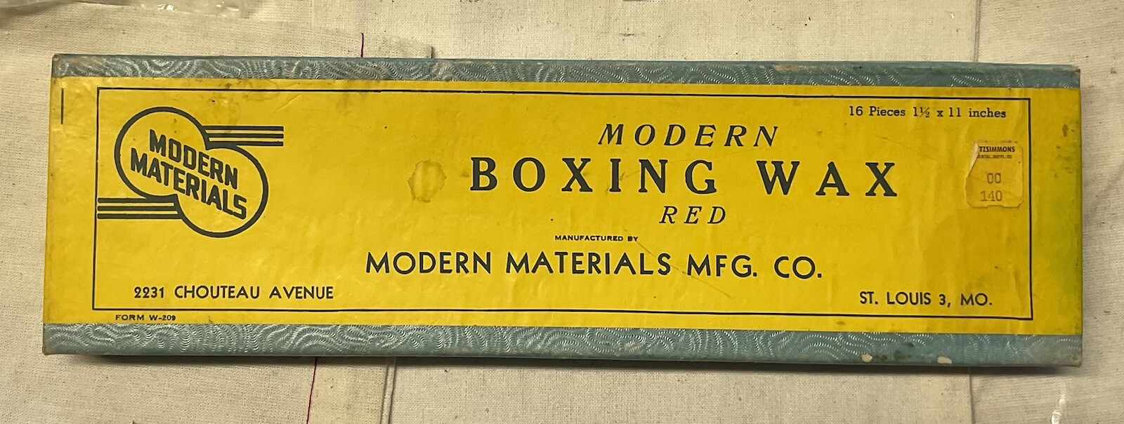 MODERN MATERIALS ~ MODEN BOXING WAX RED 1 1/2 X 11 Inches