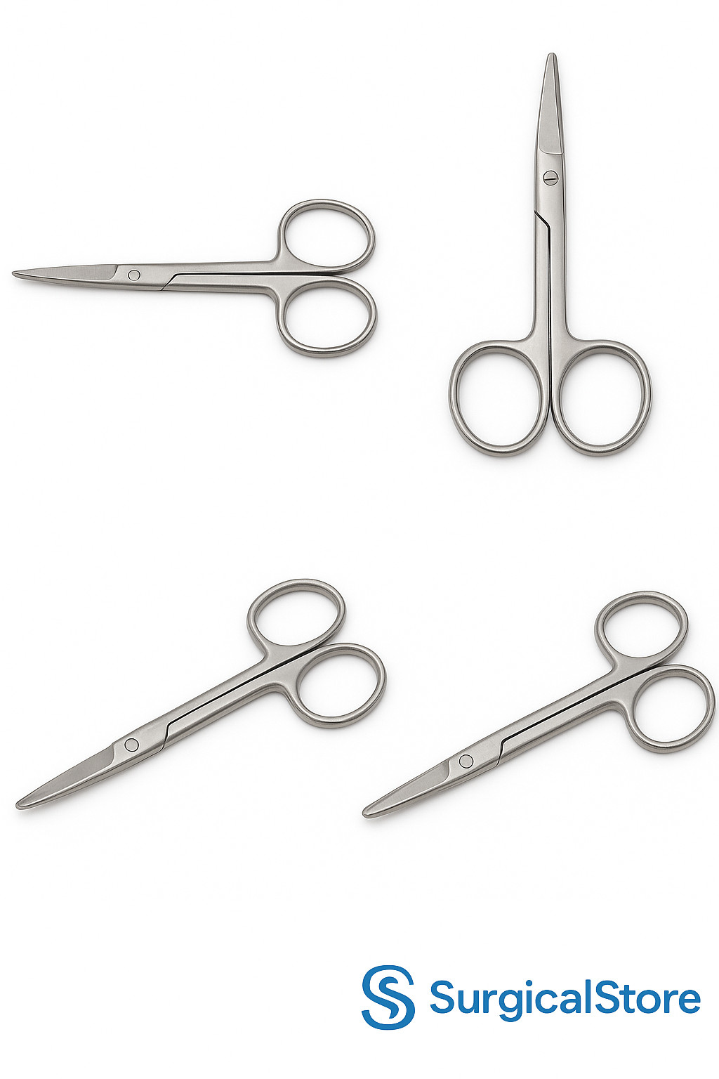 Iris 4.0″ Surgical Scissors Sharp/Blunt – Stainless Steel, Precision Fine Cuttin