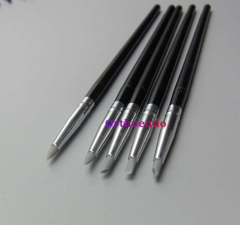1/10 Kit Dental Adhesive Composite Resin Pens Porcelain Teeth Silicone Brush Pen