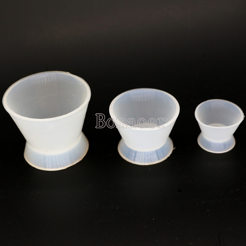 12 Pcs Dental Flexible Silicone Dappen Bowl Dish Mixing Cup White 7Ml Bomaoer