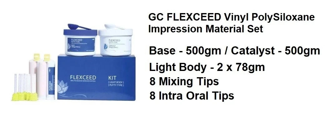 Putty WIth Light Body Set GC Japan FLEXCEED VPS Dental Impression Mateiral FS