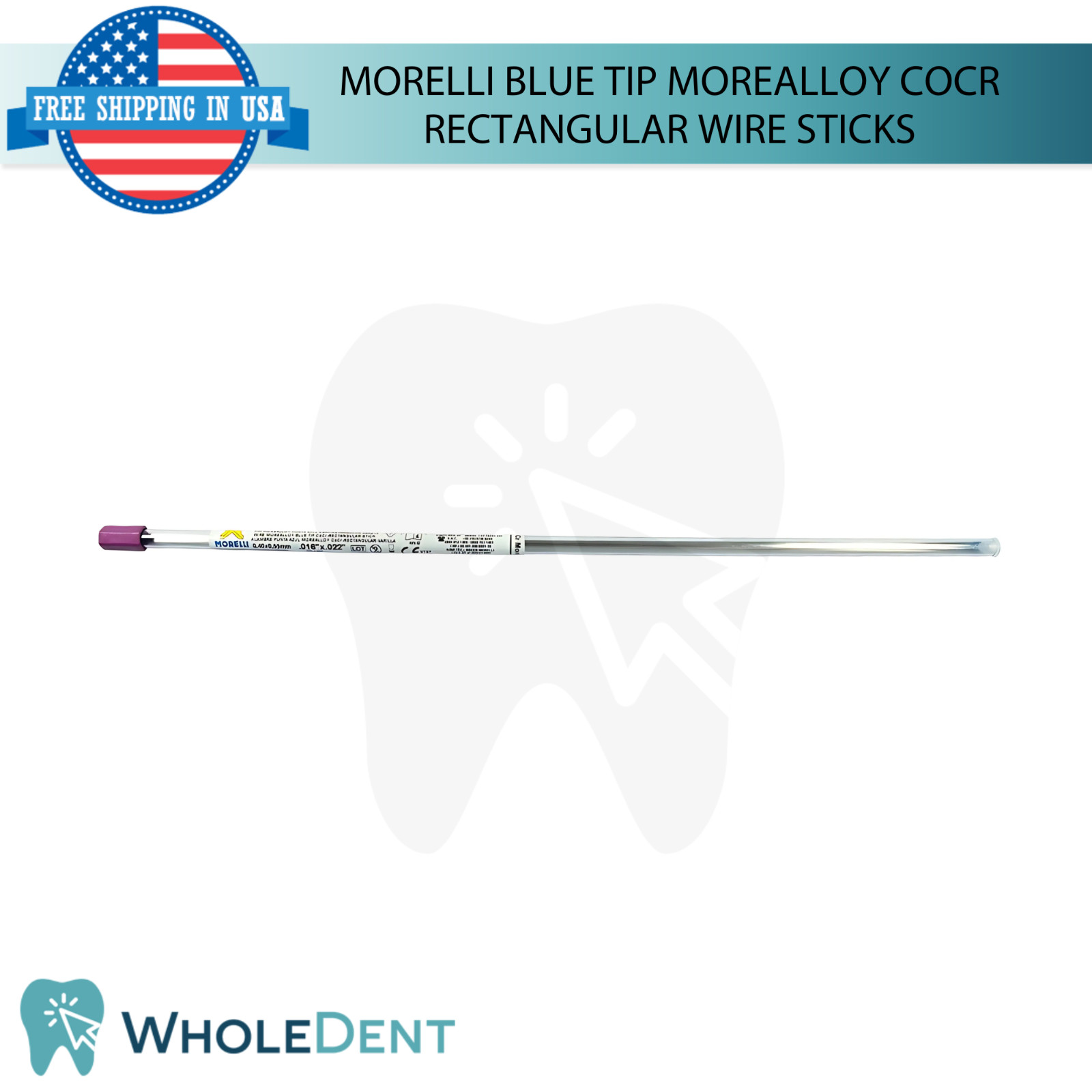 Orthodontic Dental Morealloy CoCr Blue Tip Rectangular Wire Sticks 10pcs Morelli