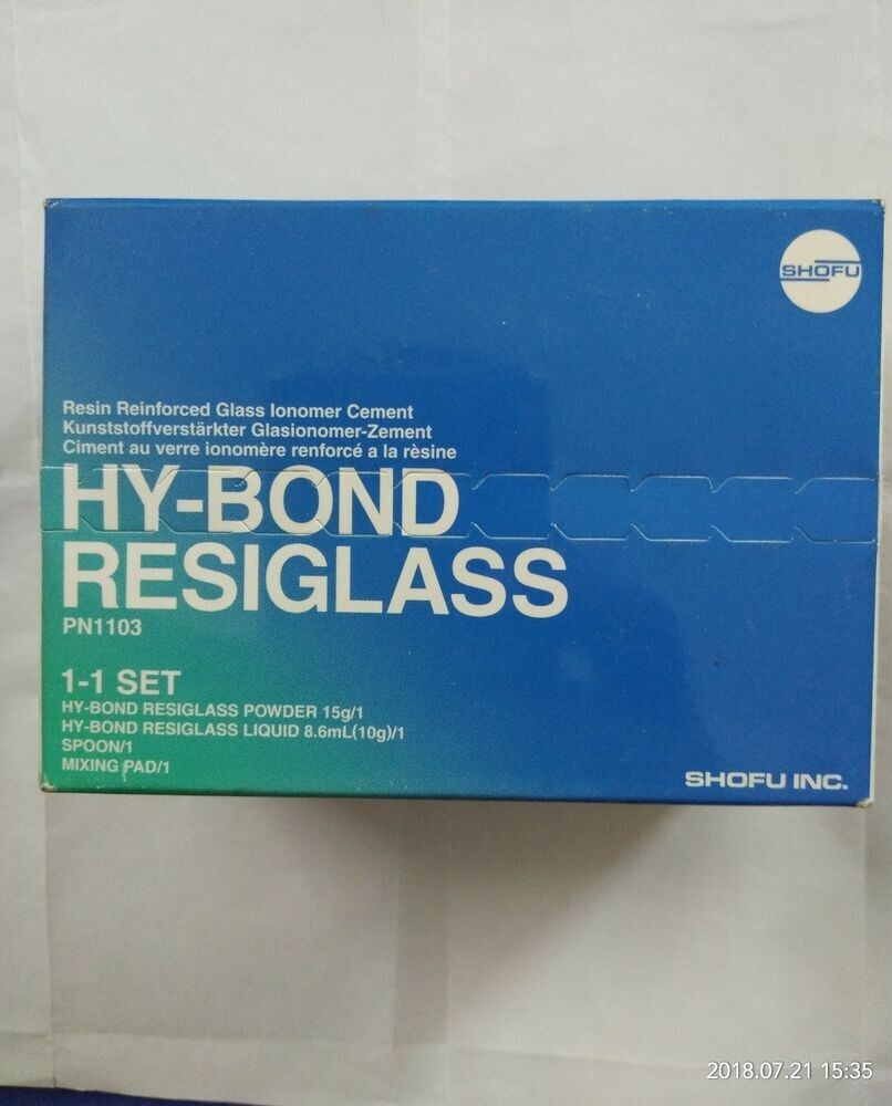 Shofu Hy-Bond Resiglass Resin Modified Glass Ionomer Dental Cement 15gm/8.6ml