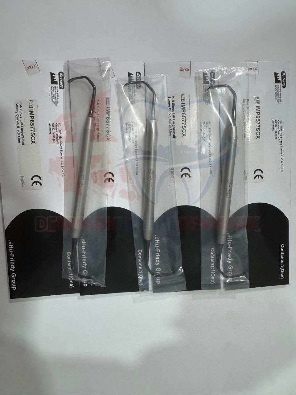 Hu-Friedy K-N Sinus Lift Large/Small, Strong Curve, Black Line IMP6577SCX lot 8X