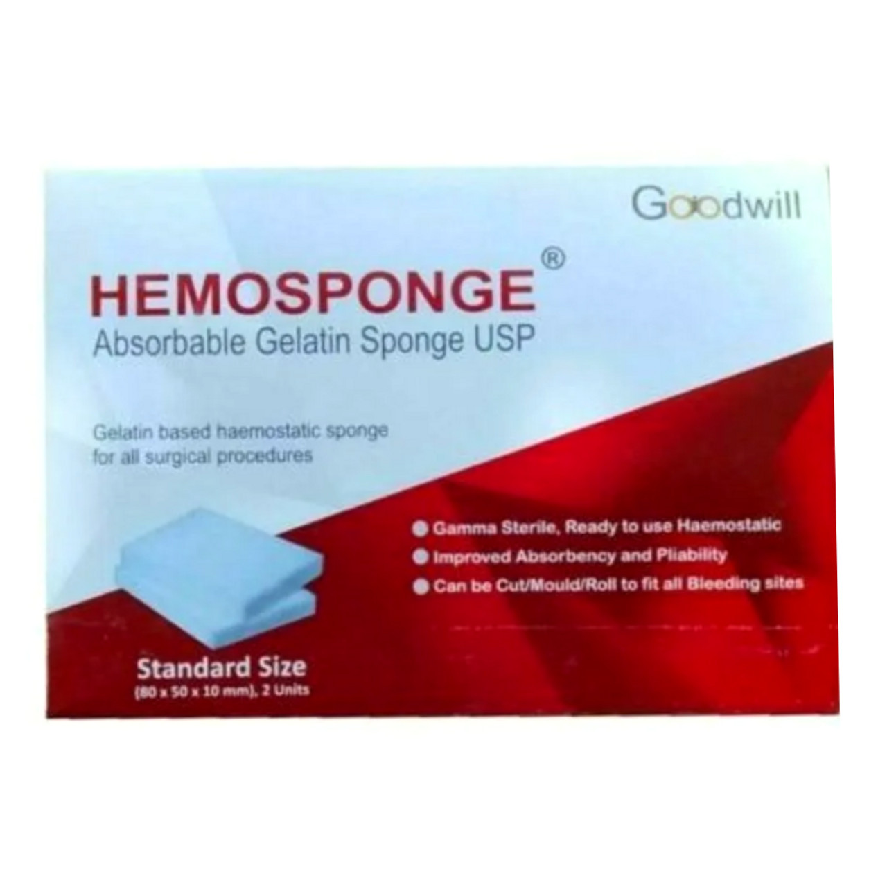 20 Pack Absorbable STERILE Haemostatic Gelatin Sponge 80mm Gelfoam Hemocollagene