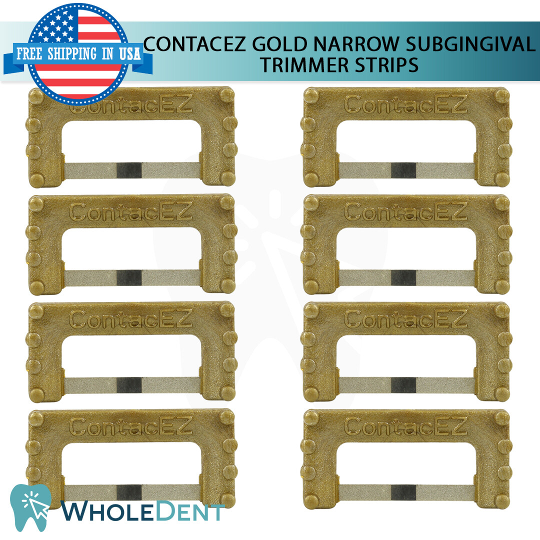 ContacEZ Gold Narrow Subgingival Trimmer 8 Strips Dental Restorative Cement