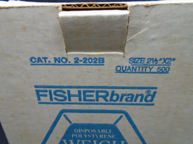 FISHERBRAND Disposable Polystyrene Weigh Dish Medium 2-1/2” x 2” 2-202B 500/Pk