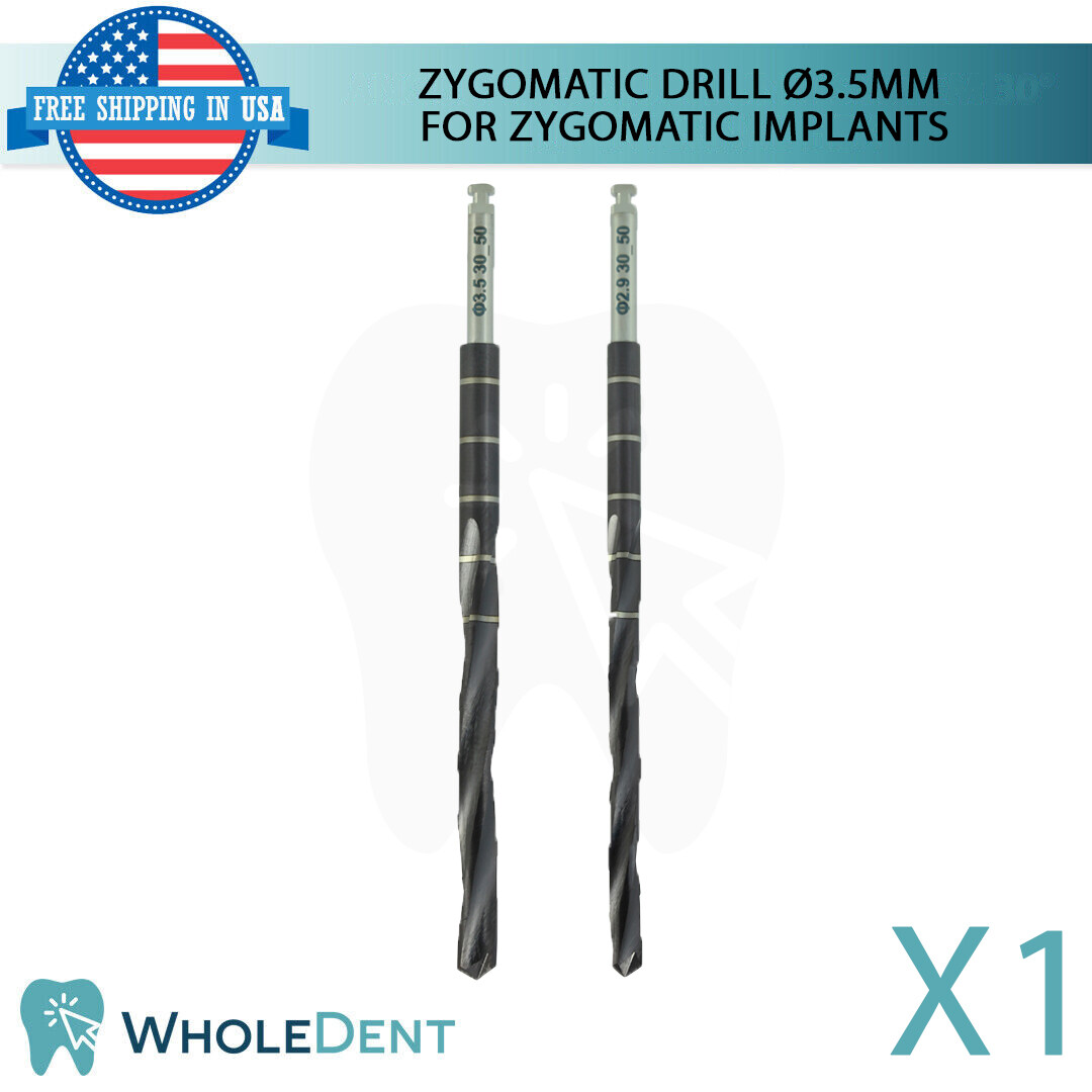 1x Zygomatic Drill Ø3.5mm 54.0mm/86.0 L (Diamond-Like Carbon) coating