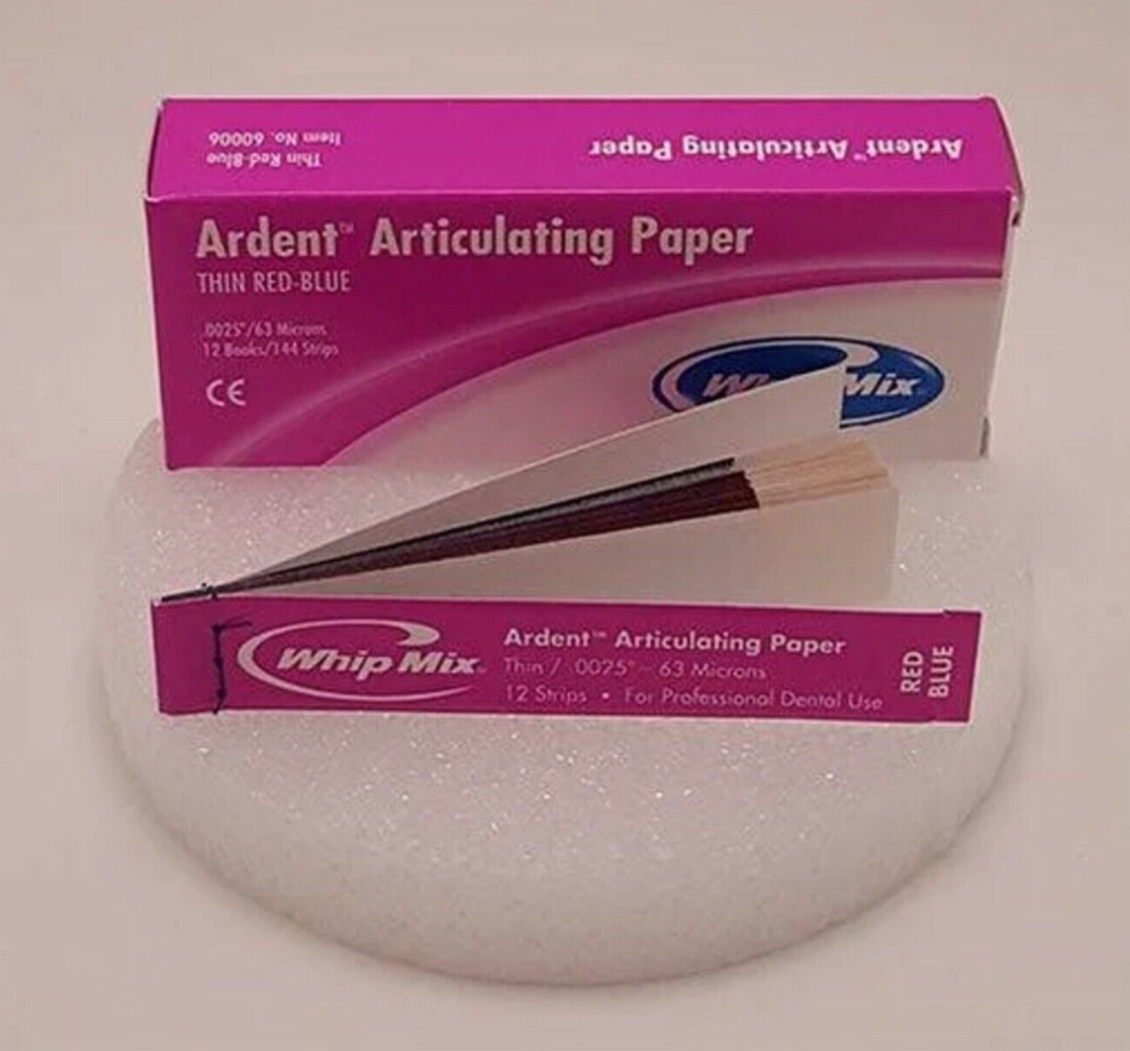 *144-Pieces* Whip Mix Ardent Articulating Paper Red-Blue 0.0025″ 60006