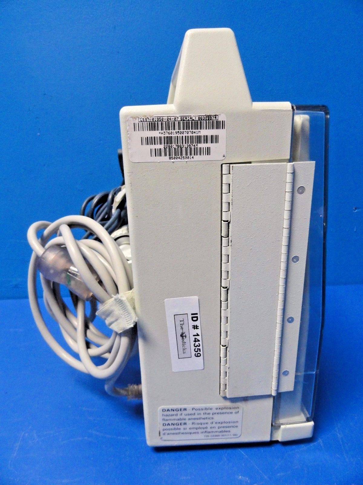 Abbott Lifecare 4100 PCA Plus II Pump W/ Pole Clamp & Bolus Cable, No Key ~14359