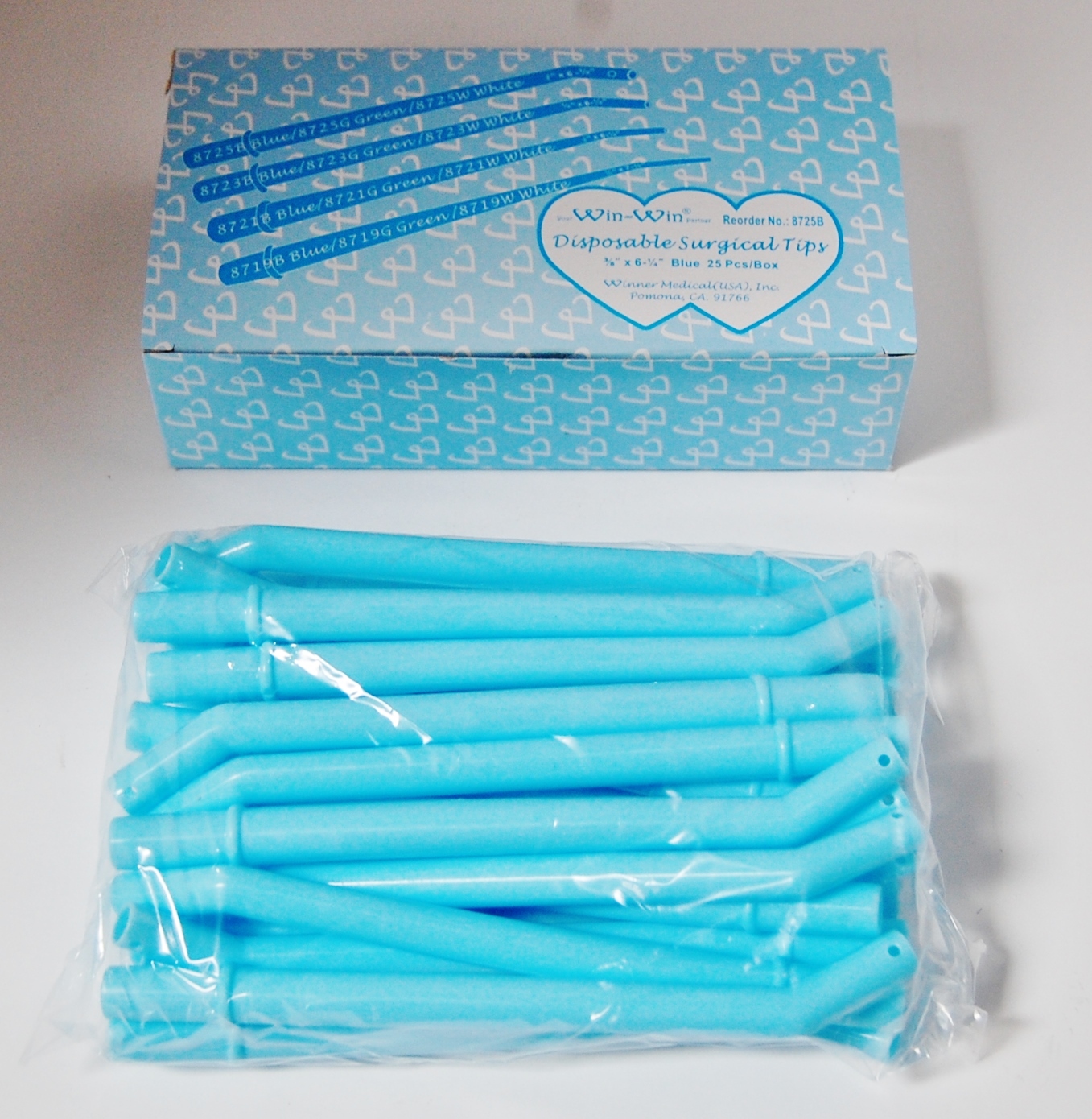 Winner BLUE 3/8 x 6-1/4 Dental Disposable Surgical Tips NIB 250 Count